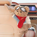 Cute Plush  Bear Car Seat Back Tissue Holder (Assorted Color)